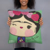 Frida Kahlo decorative throw pillow, decorative cushion. Viva la vida! Cover and Insert. - Image 3