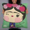 Frida Kahlo decorative throw pillow, decorative cushion. Viva la vida! Cover and Insert. - Image 4