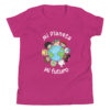 Mi planeta, mi futuro from Amigo Bilingue. My planet, my future bilingual youth short sleeve Tshirt. - Image 5