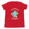 Mi planeta, mi futuro from Amigo Bilingue. My planet, my future bilingual youth short sleeve Tshirt. - Image 7